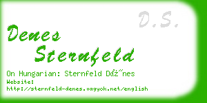 denes sternfeld business card